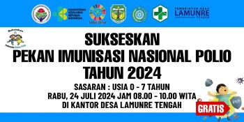 Sukseskan Imunisasi Nasional Polio Tahun 2024